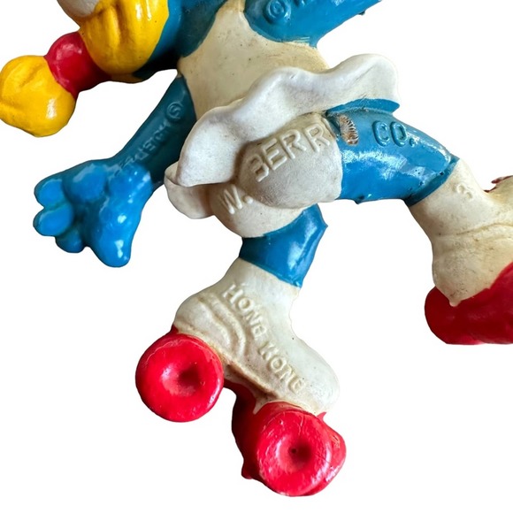 Vintage Roller Skates Smurfette Schleich Figure 1980 - Picture 5 of 6